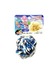 Provazový míček pro psy modrý vanilková příchuť S