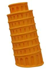 Hračka pro psy šikmá věž Pisa z přírodního latexu