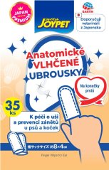 Vlhčené ubrousky na konečky prstů k péči o uši a prevenci zánětů