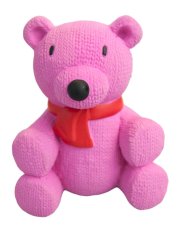 Hračka pro psy pískací z latexu Medvídek vůně jahod