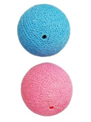 Klubíčka z tenkých nití v modré a růžové 2 ks