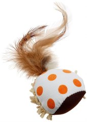 Hračka pro kočky Puntíkovaný míček se šantou kočičí
