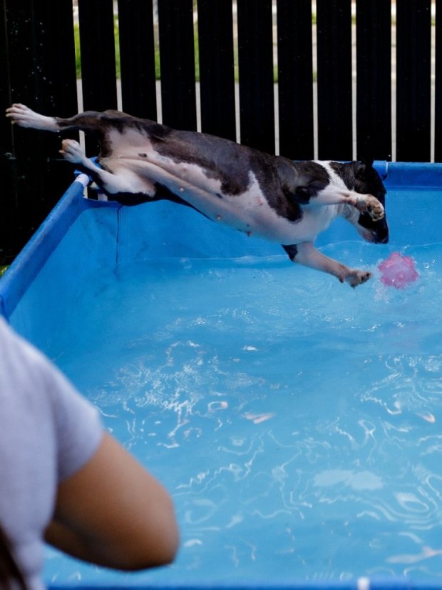 Míček s nepředvídatelnou drahou Aqua růžový L