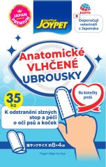 Vlhčené ubrousky na konečky prstů k odstranění slzných stop a péči o oči