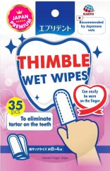 Vlhčené ubrousky na konečky prstů na čištění zubů a dásní