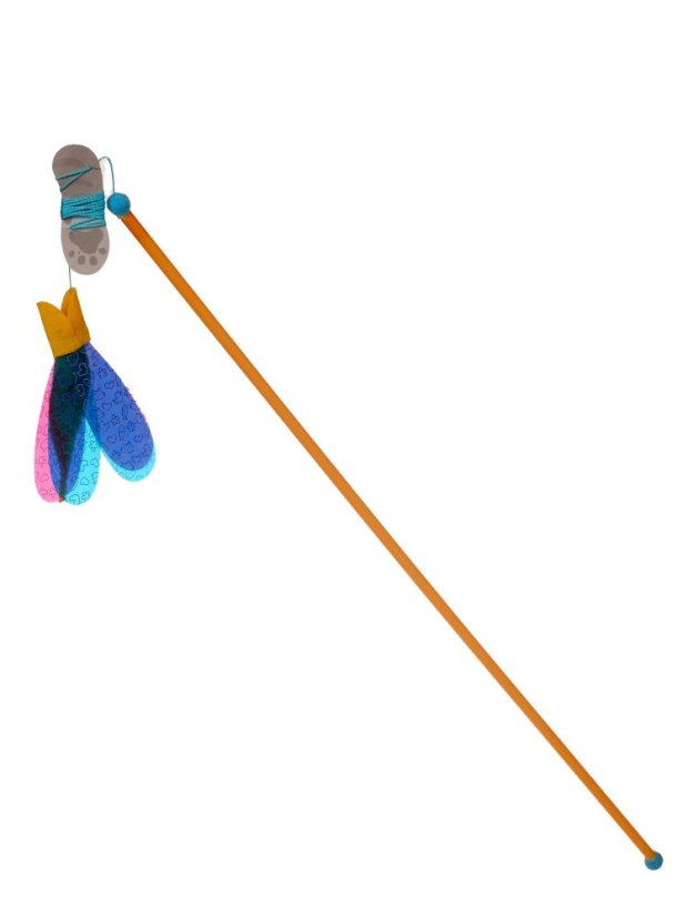 INTERAKTIVNÍ PRUT PRO KOČKU FISH – NEPŘEDVÍDATELNÝ POHYB, 115 CM