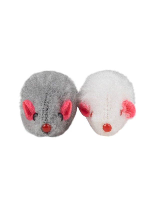 Hračka pro kočky Plyšové myši se šantou kočičí