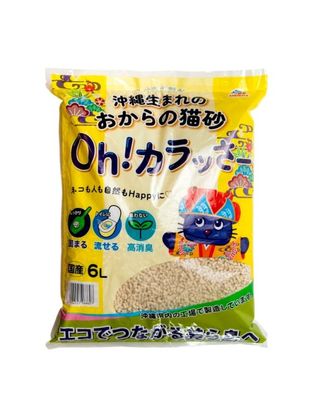 OKINAWA Tofu stelivo pro kočky, 6 l – přírodní, rychle hrudkující a bez zápachu