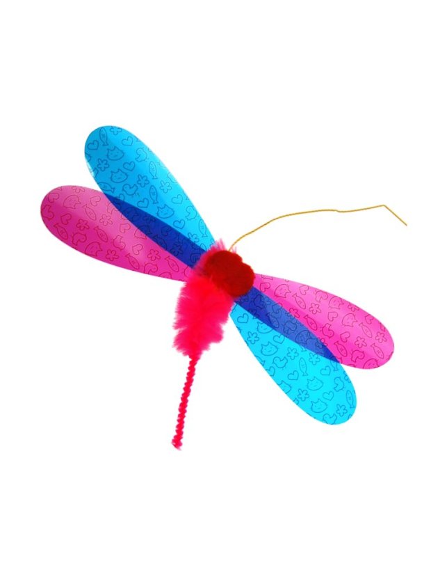 INTERAKTIVNÍ PRUT PRO KOČKU DRAGONFLY – NEPŘEDVÍDATELNÝ POHYB, 115 CM