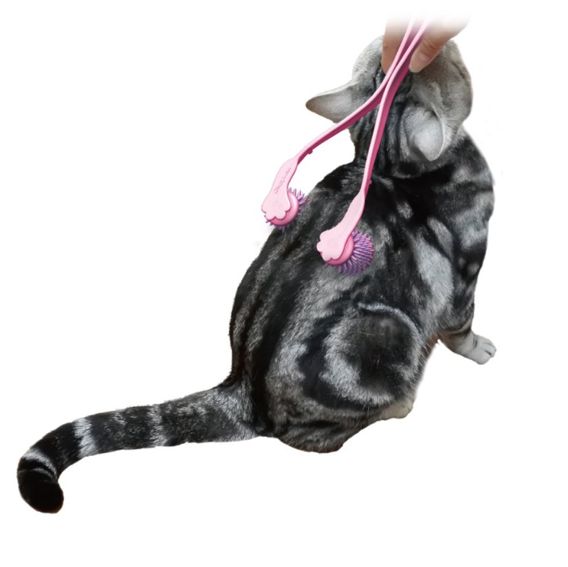 Antistresová masážní pomůcka pro kočky růžová