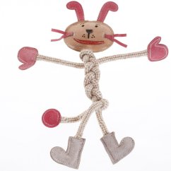 Hračka pro psy kožená Králík pro péči o zuby