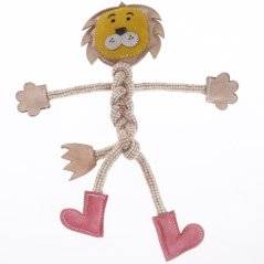 Hračka pro psy kožená Lev pro péči o zuby