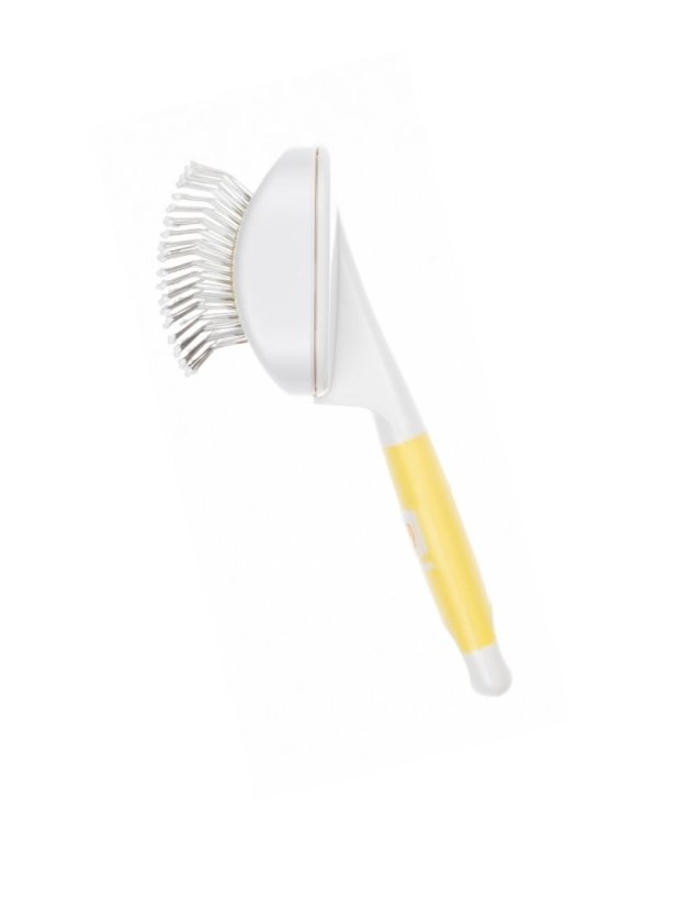 Kartáč s kapkami a hřebenem pro odstranění línající srsti