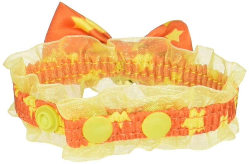 Bezpečný obojek se systémem proti udušení oranžový fashion SSS