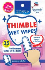 Vlhčené ubrousky na konečky prstů na čištění zubů a dásní