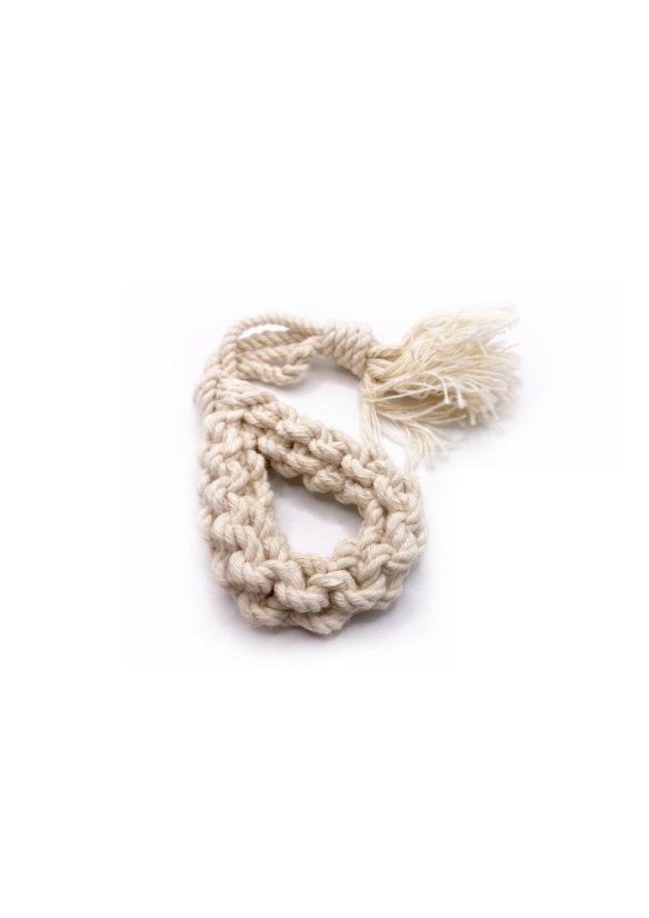 Dvouřadý dentální provaz Smyčka z přírodní bavlny bez barviv Mini