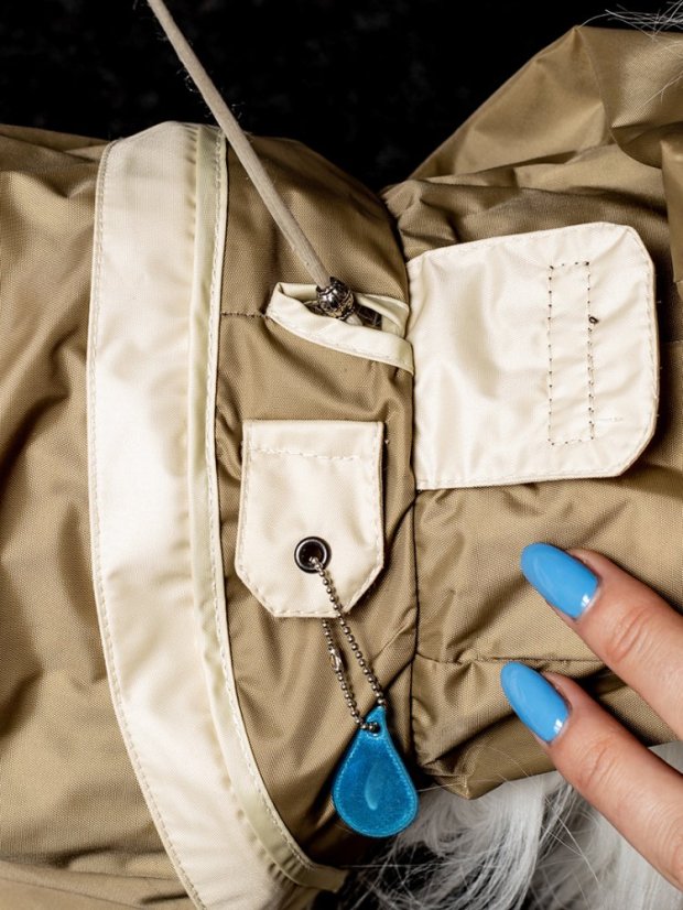 Reflexní pláštěnka khaki L