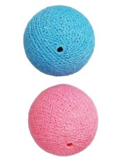 Klubíčka z tenkých nití v modré a růžové 2 ks