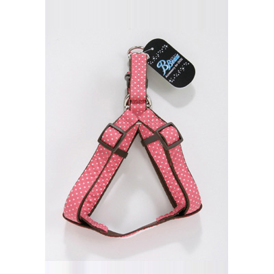 Ergonomický postroj s rozložením zátěže puntíkovaný růžový M