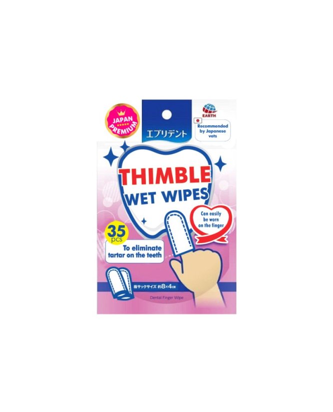 Vlhčené ubrousky na konečky prstů na čištění zubů a dásní