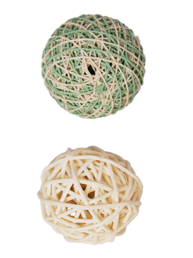 Klubíčka z hrubších nití v pastelových barvách 2 ks