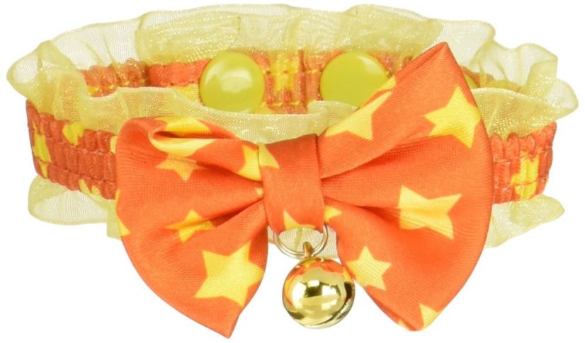 Bezpečný obojek se systémem proti udušení oranžový fashion SSS