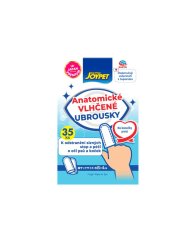 Vlhčené ubrousky na konečky prstů k odstranění slzných stop a péči o oči