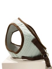 Polstrovaný postroj puntíkovaný mentolově zelený S