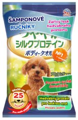 Šamponové ručníky pro expresní koupání bez vody s prevencí kožní alergie 25 ks