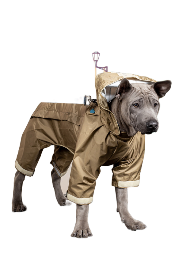 Reflexní pláštěnka overal khaki XL