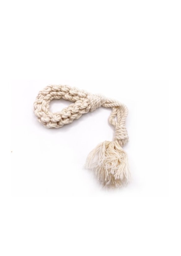 Dvouřadý dentální provaz Smyčka z přírodní bavlny bez barviv S