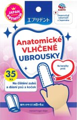 Vlhčené ubrousky na konečky prstů na čištění zubů a dásní