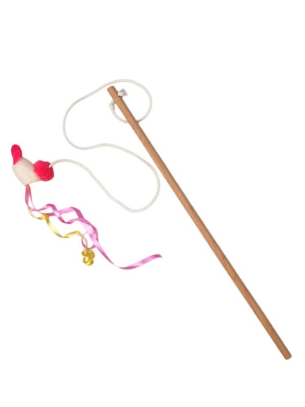 Vábnička Zajíček z přírodního kokonu bource morušového pro kočky